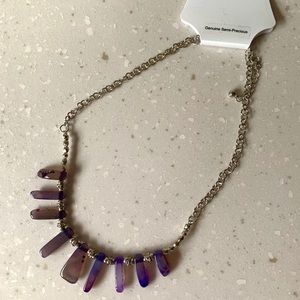 Apt 9 Genuine Semi-Precious Purple Stone Necklace